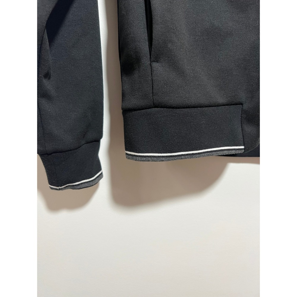 Robert Graham Mens Black Full Zip Track Jacket Mock Neck Tipped Trim RG Logo M - Picture 5 of 13